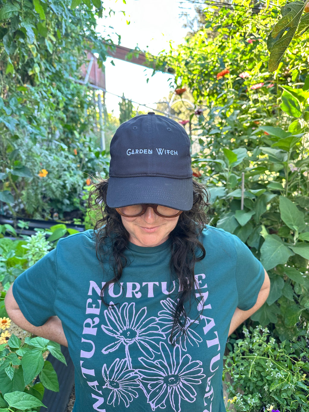 Organic Garden Witch Baseball Cap (Embroidery)
